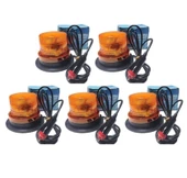 5 Adet Çakarlı Tepe Lambası 3 Modlu Çakmak Fişli Mıknatıslı 8-110v thumbnail 1