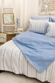 Tek Kişilik 160 x 220 cm Ranforce Nevresim Takımı - Brendon Mavi - 3