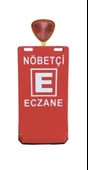 Flaşör Lambalı Eczane Baskılı Çift Yön Ultra Levhalı Reklam Dubası Kırmızı Renk 7.5 Kg - 1