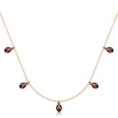 Gümüş Rose Uğur Böceği Şans Kadın Kolye - 1