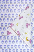 Pembe Tavşan Desenli 2 Katlı %100 Pamuklu Müslin & Pike 5'li Bebek Seti - 5