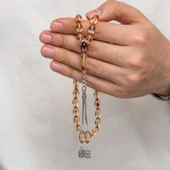 Gümüş Püsküllü Sıkma Kehribar Tesbih - 1