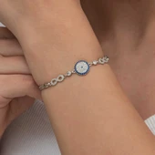 Gümüş Nazarlı Sonsuzluk Kadın Bileklik - 1