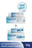 Bepanthol Derma Onarıcı Bakım Merhemi 50 gr+Cilt Bakım Kremi 50 gr Avantajlı Paket - 1