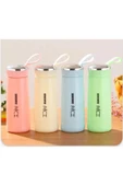 Mavi Renkli 400ml Çok Amaçlı İçi Cam Dışı Plastik Termos ( Çay Kahve Piknik Kamp Ofis Otel Kafe Okul ) - 2