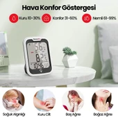 ThermoPro TP358-2X Telefon Kontrollü, Saatli İç Mekan Sıcaklık ve Nem Ölçer Termometre 2 Adet thumbnail 4