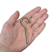 Piton 23*150 Çengel 9cm Vidalı Askı Eğri Se Demir Duy Kanca -10 Adet - 2