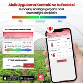 ThermoPro TP358-2X Telefon Kontrollü, Saatli İç Mekan Sıcaklık ve Nem Ölçer Termometre 2 Adet thumbnail 6