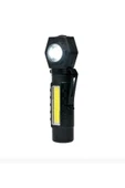 El & Kafa Feneri Manyetik Mıknatıslı Çakarlı Şarjlı Siyah Renk RL-212 Model - 5