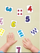 Zeka Kartları Ahşap Eğitici Hafıza Eşleştirme Oyunu Sevimli Sayılar Oyuncak ( 5,5 X 7,5 Cm) - 2