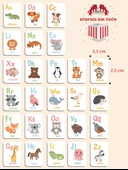 Ahşap Ingilizce Alfabe Kartları - Alfabe Ingilizce Eğitim Seti Ingilizce Öğrenme Kartları Montessori - 1