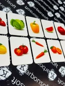 Zeka Kartları Ahşap Eğitici Hafıza Eşleştirme Oyunu Sevimli Meyveler Oyuncak ( 5,5 x 7,5 CM) - 4