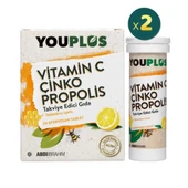Youplus Vitamin C Çinko Propolis 20 Efervesan Tablet 2 Adet - 1