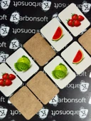 Zeka Kartları Ahşap Eğitici Hafıza Eşleştirme Oyunu Sevimli Meyveler Oyuncak ( 5,5 x 7,5 CM) - 5