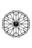 Ahşap Lazer Kesim Geometrik Duvar Saati - 3
