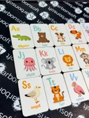 Ahşap Ingilizce Alfabe Kartları - Alfabe Ingilizce Eğitim Seti Ingilizce Öğrenme Kartları Montessori - 5