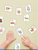 Ahşap Ingilizce Alfabe Kartları - Alfabe Ingilizce Eğitim Seti Ingilizce Öğrenme Kartları Montessori - 2