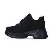 Mp 251-305Zn Siyah Kalın Taban Kadın Sneaker Spor Ayakkabı - 4