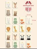 Zeka Kartları Ahşap Eğitici Hafıza Eşleştirme Oyunu Sevimli Hayvanlar Puzzle Oyuncak ( 5,5 x 7,5 CM) - 2