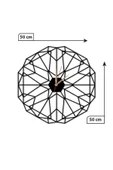 Ahşap Lazer Kesim Geometrik Duvar Saati - 2