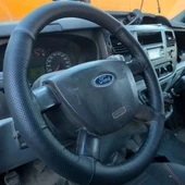 DİKİŞLİ DİREKSİYON KILIFI SİYAH DERİ NOKTALI DERİ SİYAH DİKİŞLİ FORD TRANSİT İÇİN - 1