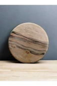 Ceviz Ağacı El Yapımı 25*25 cm Kahvaltı,Meyve,Pizza,Salata,Servis,Sofra,Sunum,Tabağı 1adet - 3