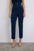 Bel Aksesuarlı Pantolon - LACİVERT - 4