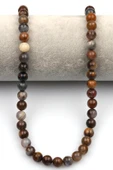 Dağ Akik (Mountain Agate) Doğaltaş Dizi 8 mm Küre Kesim - 2