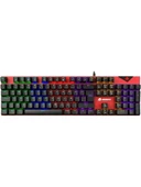 GameBooster GB-G44 RADIANCE Rainbow Aydınlatmalı 105 Mekanik Red Switch Oyuncu Klavyesi - 1