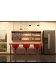 Monywood Masif Ahşap Bar Masası - Mutfak Masası Ve Dolabı Mtfk6005 - 1