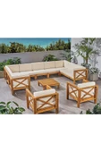 Buğlem Buggy Wood (180X300X180 Köşe)(2 Tekli 60 Cm) Bahçe,Balkon,Teras Köşe Koltuk - 1