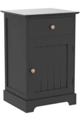 Varsthree 2'Li Komodin Seti - Slatted Kapılı Ahşap, Çekmeceli Ve Dolaplı Sehpalar - 4