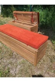 Buğlem Sağlam Lüks Ahşap Bahçe Sandık Sedir (150X45X45) Kalın Ahşap Bahçe Depolama thumbnail 4