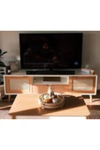 CLK Ahşap Yemek Masası 6 Kişilik Konsol Tv Ünitesi Orta Sehpa Ahşap Takım - 3