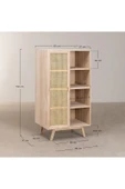 ŞafakMobilya Ahşap Tek Hazeran Kapaklı Modern Gardrop Dolap - 3