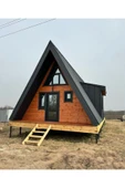 Yiğit Ahşap Modern Ve Şık A-Frame Tiny House Bungalov thumbnail 4
