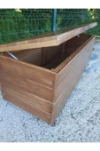 Buğlem Sağlam Lüks Ahşap Bahçe Dolabı (120X45X45) Ahşap Bahçe Sandığı Sediri thumbnail 8