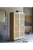 One Design Ahşap Masif Hazeran 2 Kapaklı Dolap Gardırop - 3