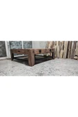 BALIKESİR ADA SANAT 90x90cm cm Ahşap Eskitme Country Orta Sehpa Retro - 4