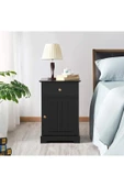 Varsthree 2'Li Komodin Seti - Slatted Kapılı Ahşap, Çekmeceli Ve Dolaplı Sehpalar - 6