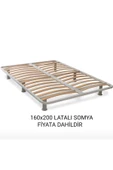 Masifart Frame Çift Kişilik Karyola Latalı Somya - 3
