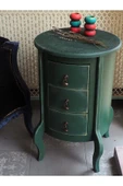 Moza Sanat 3 Çekmeceli Vintage Yeşil Eskitme Komodin - 3