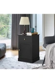 Varsthree 2'Li Komodin Seti - Slatted Kapılı Ahşap, Çekmeceli Ve Dolaplı Sehpalar - 2