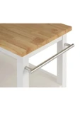 Robin Wood Tekerlekli Servis Sunum Arabası Mutfak Adası Ceviz Masa Rolling Kitchen Cart - 4