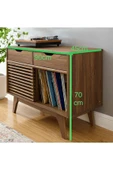 One Design Ahşap Konsol Pikap Dolabı Sürgülü Kapaklı Konsol Dresuar Plak Dolabı thumbnail 3