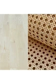 One Design Ahşap Konsol Mobilya Hasır Konsol Hasır Mobilya Siyah Ahşap Konsol 75X175X43 - 3