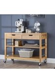 One Design Masif Çam Ve Ladin Konsol Mutfak Bangosu Kahve Masası - 3