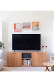 One Design Tv Ünitesi Tv Konsolu Masif Ahşap Tv Ünitesi - 1
