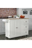 Beys Product Beys Çok Amaçlı Tekerlekli Ada Mutfak Dolabı / Mutfak Servis Arabası Kirli Beyaz - 1