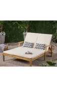 BUĞLEM Ultra Geniş 140x200cm Ahşap Bahçe Yatak Şezlong - 2